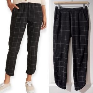 Marine Layer | Allison Pant In Black Windowpane Check